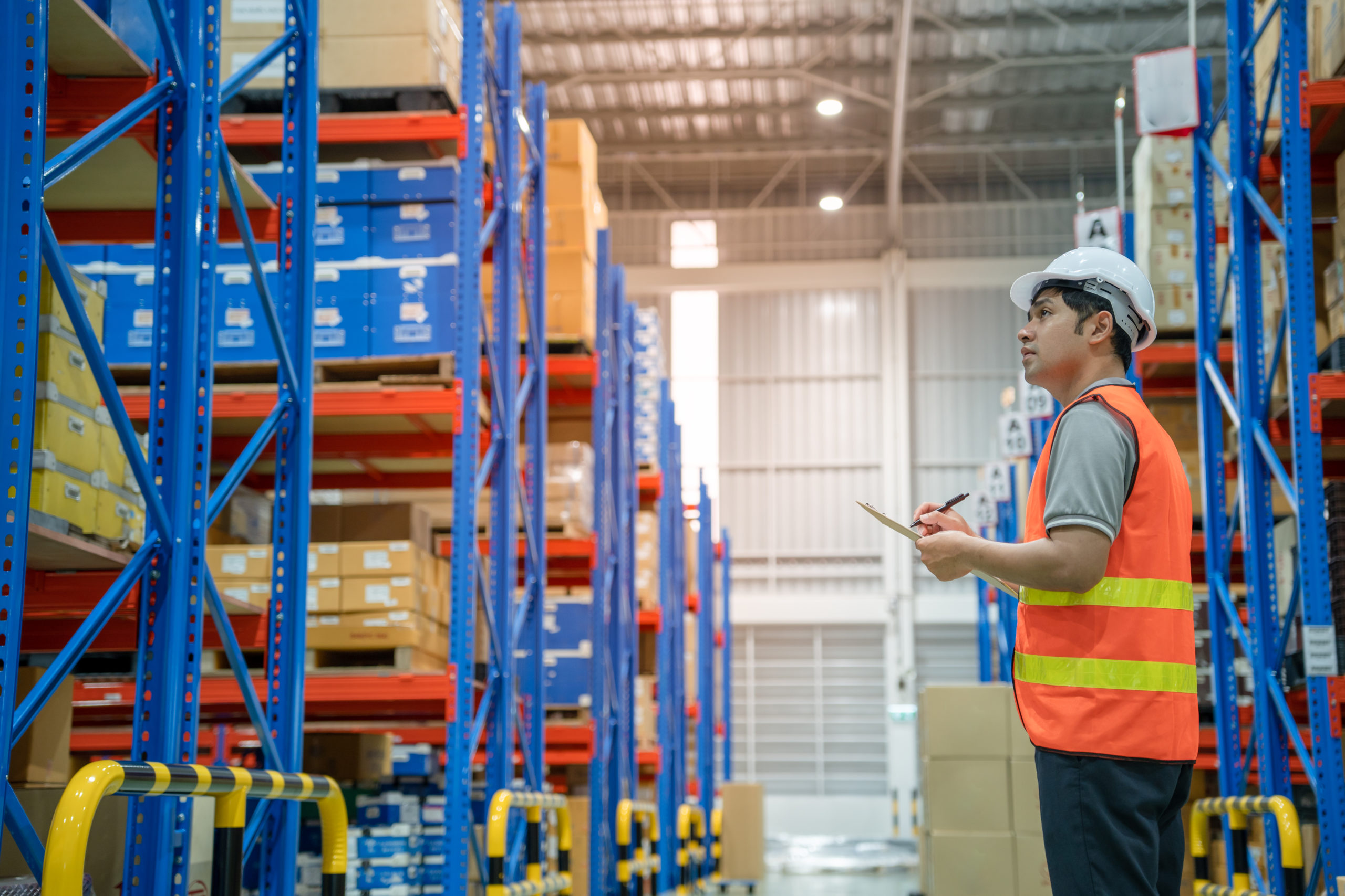 Worker monitoring goods for supply chain