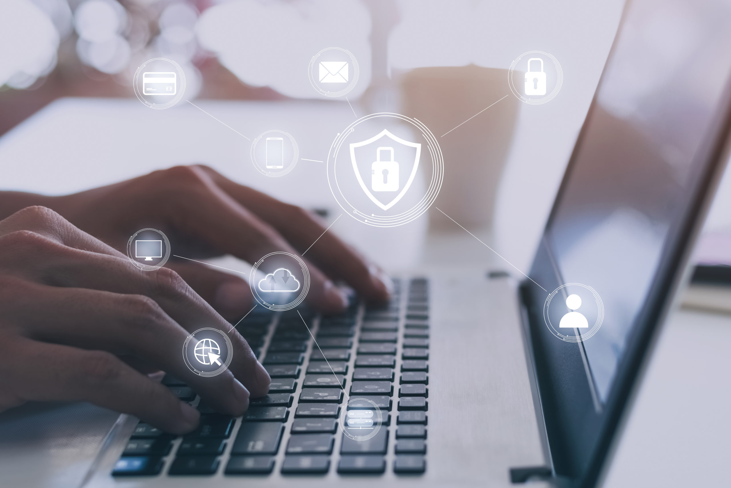 cybersecurity analysis on laptop